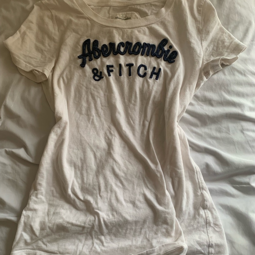 vintage abercrombie & fitch fitted white t-shirt